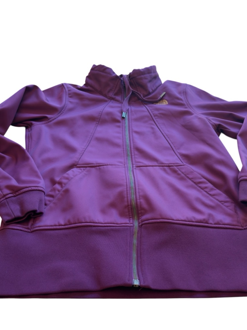 The North Face Full Zip Hoodie Women L Purple Fleece Lined Athleisure in EUC - Picture 3 of 8